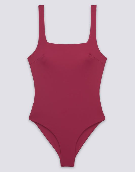 CHINA - WOMEN'S ONE-PIECE SWIMSUIT WITH SQUARE NECKLINE AND DEEP BACK