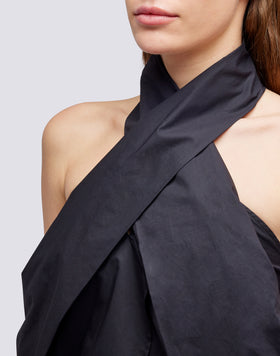 TOP IN POPELINE TINTA UNITA