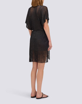 CAFTÁN CORTO DE LÚREX CON TIRANTE