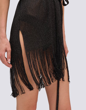 CAFTÁN CORTO DE LÚREX CON TIRANTE