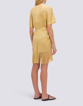 CAFTÁN CORTO DE LÚREX CON TIRANTE