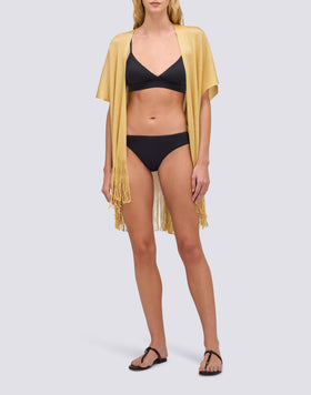 CAFTÁN CORTO DE LÚREX CON TIRANTE