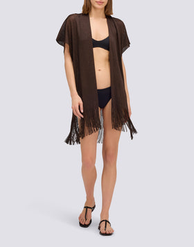 SHORT LUREX KAFTAN WITH STRAP
