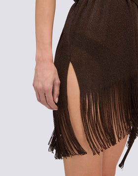 SHORT LUREX KAFTAN WITH STRAP