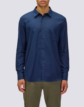 MEN'S LONG-SLEEVED COTTON GABARDINE SHIRT
