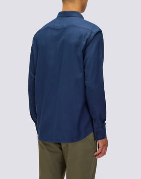 MEN'S LONG-SLEEVED COTTON GABARDINE SHIRT