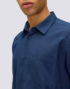 MEN'S LONG-SLEEVED COTTON GABARDINE SHIRT