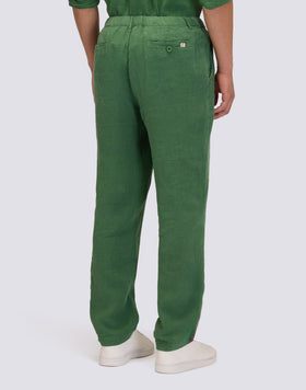 PANTALONI SEMI ELASTICIZZATI IN LINO