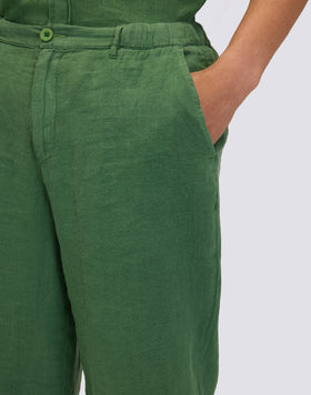 PANTALONI SEMI ELASTICIZZATI IN LINO