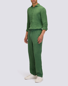 PANTALONI SEMI ELASTICIZZATI IN LINO