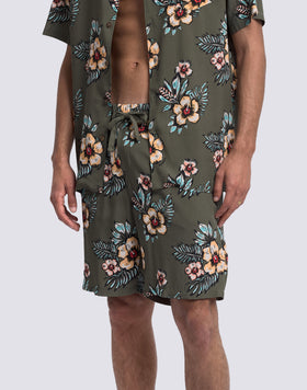MEN'S PRINTED VISCOSE POPLIN WALKSHORT