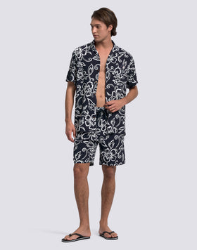 MEN'S PRINTED VISCOSE POPLIN WALKSHORT