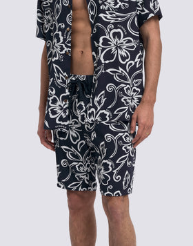 MEN'S PRINTED VISCOSE POPLIN WALKSHORT
