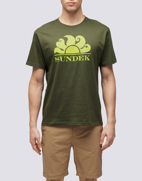 CAMISETA DE CUELLO REDONDO CON ESTAMPADO DE LOGOTIPO