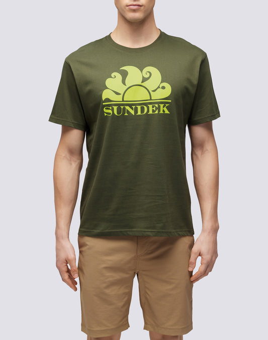 CREW NECK T-SHIRT WITH PRINTED LOGO