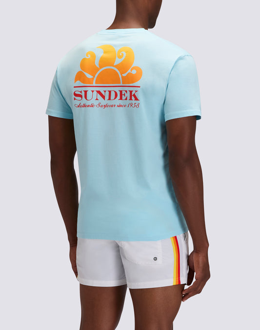 T-SHIRT NEW HERBERT À COL ROND AVEC MAXI-LOGO