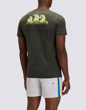 T-SHIRT NEW HERBERT À COL ROND AVEC MAXI-LOGO