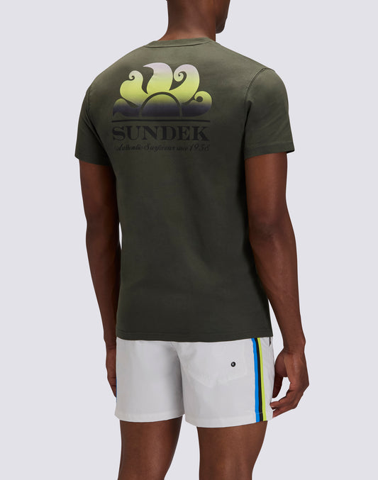 T-SHIRT NEW HERBERT À COL ROND AVEC MAXI-LOGO