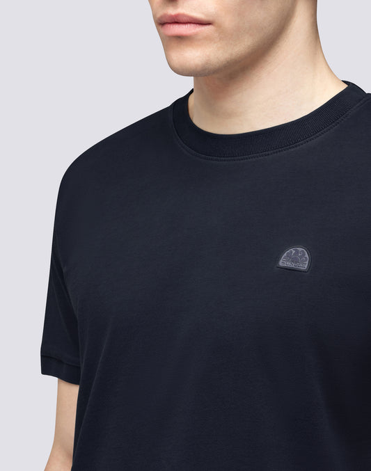 NEW DEY GARMENT DYED CREW NECK T-SHIRT WITH LOGO