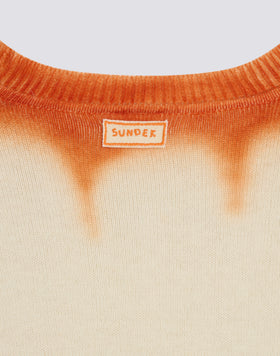 MAGLIONE UNISEX A GIROCOLLO CON INTARSIO MOTIVO FIORE