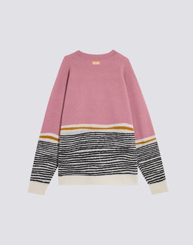 MAGLIONE UNISEX A GIROCOLLO JACQUARD MOTIVO ASTRATTO