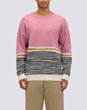 MAGLIONE UNISEX A GIROCOLLO JACQUARD MOTIVO ASTRATTO