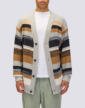 MEN'S MAXI STRIPED CARDIGAN WITH BUTTONS