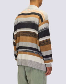 MEN'S MAXI STRIPED CARDIGAN WITH BUTTONS