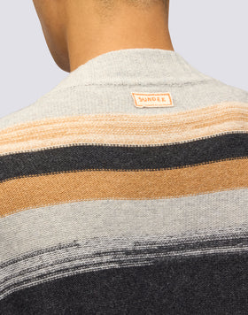 MEN'S MAXI STRIPED CARDIGAN WITH BUTTONS