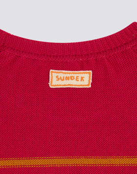 UNISEX MULTI-STRIPE CREW NECK SWEATER