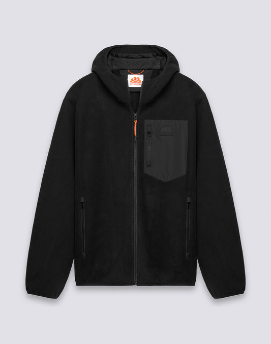 GIACCA UOMO IN PILE FULL ZIP CON CAPPUCCIO