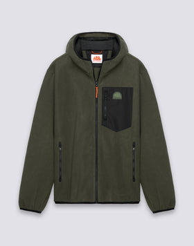GIACCA UOMO IN PILE FULL ZIP CON CAPPUCCIO