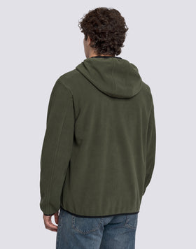 GIACCA UOMO IN PILE FULL ZIP CON CAPPUCCIO
