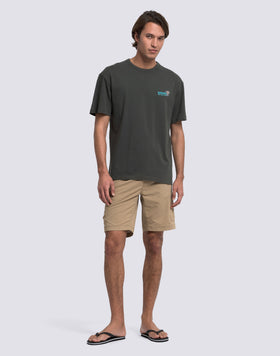 MEN'S CREW NECK T-SHIRT WITH SUNDEK CALIFORNIA 1958 PRINT AND EMBROIDERY