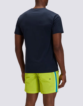 T-SHIRT HOMME À COL ROND AVEC LOGO IMPRIMÉ VERTICAL