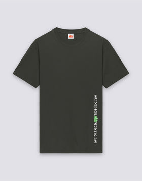 MEN'S CREW NECK T-SHIRT WITH VERTICAL LOGO PRINT