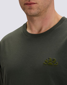 CAMISETA DE CUELLO REDONDO PARA HOMBRE CON LOGOTIPO EN RELIEVE