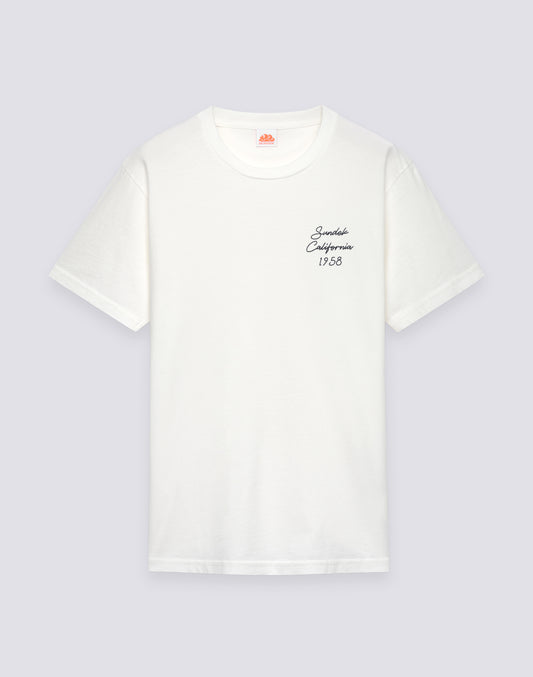 T-SHIRT UOMO A GIROCOLLO CON RICAMO SUNDEK CALIFORNIA 1958
