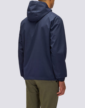 VESTE COURTE À CAPUCHE POUR HOMME EN TISSU CONTRE-COLLAGE