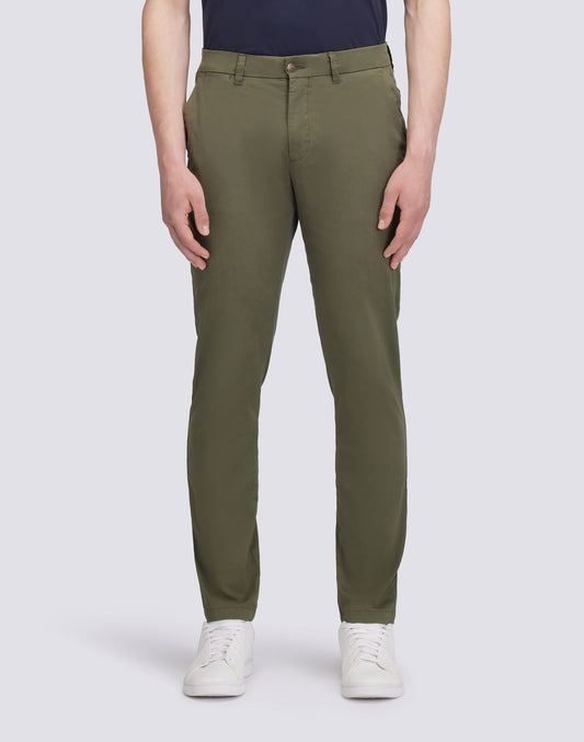 PANTALONI CHINO IN TWILL STRETCH