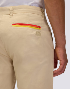 PANTALONI CHINO IN TWILL STRETCH