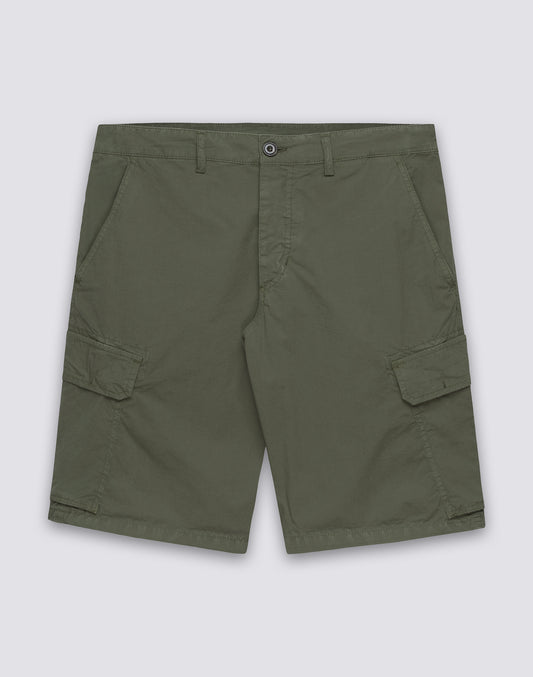MEN'S GARMENT-DYED STRETCH POPLIN CARGO WALKSHORT