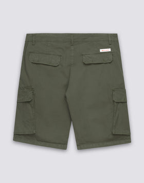 SHORT CARGO HOMME EN POPLINE EXTENSIBLE TEINTE EN PIÈCE