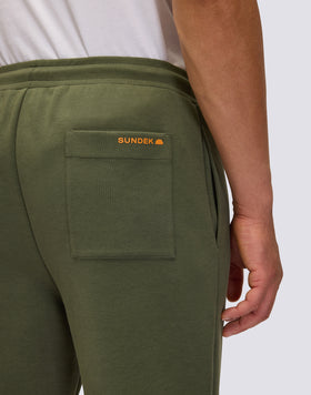 MEN'S TROUSERS WITH ELASTIC WAIST IN RECYCLED INTERLOCK