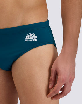 MEN'S SWIM BRIEFS WITH TRICOLOR DETAIL