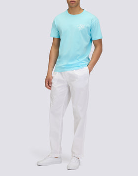 CAMISETA DE CUELLO REDONDO PARA HOMBRE CON ESTAMPADO HIBISCUS DE ARCHIVO