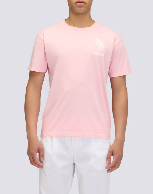 T-SHIRT HOMME À COL ROND AVEC MOTIF DE PALMIER