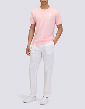 T-SHIRT HOMME À COL ROND AVEC MOTIF DE PALMIER