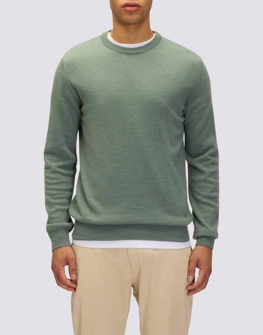 MEN'S CREW NECK SWEATER IN WOOL BLEND