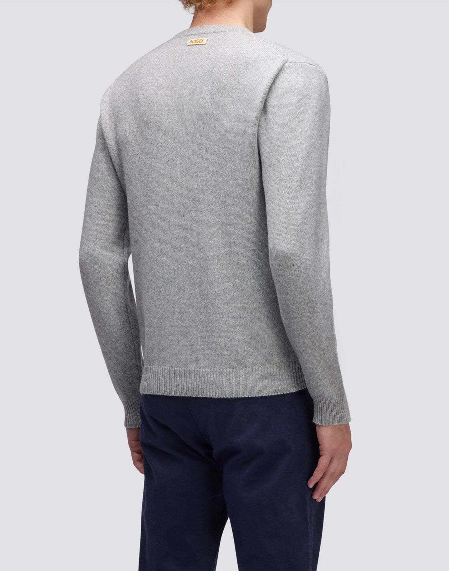 CREW NECK CASHMERE BLEND SWEATER